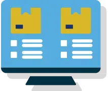 Warehouse distribution icon: material handling