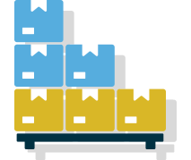 Warehouse distribution icon: storage